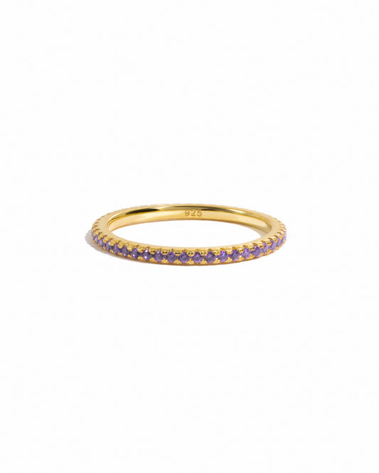 Amethyst Birthstone Eternity Ring