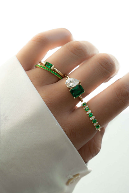 Emerald Birthstone Eternity Ring