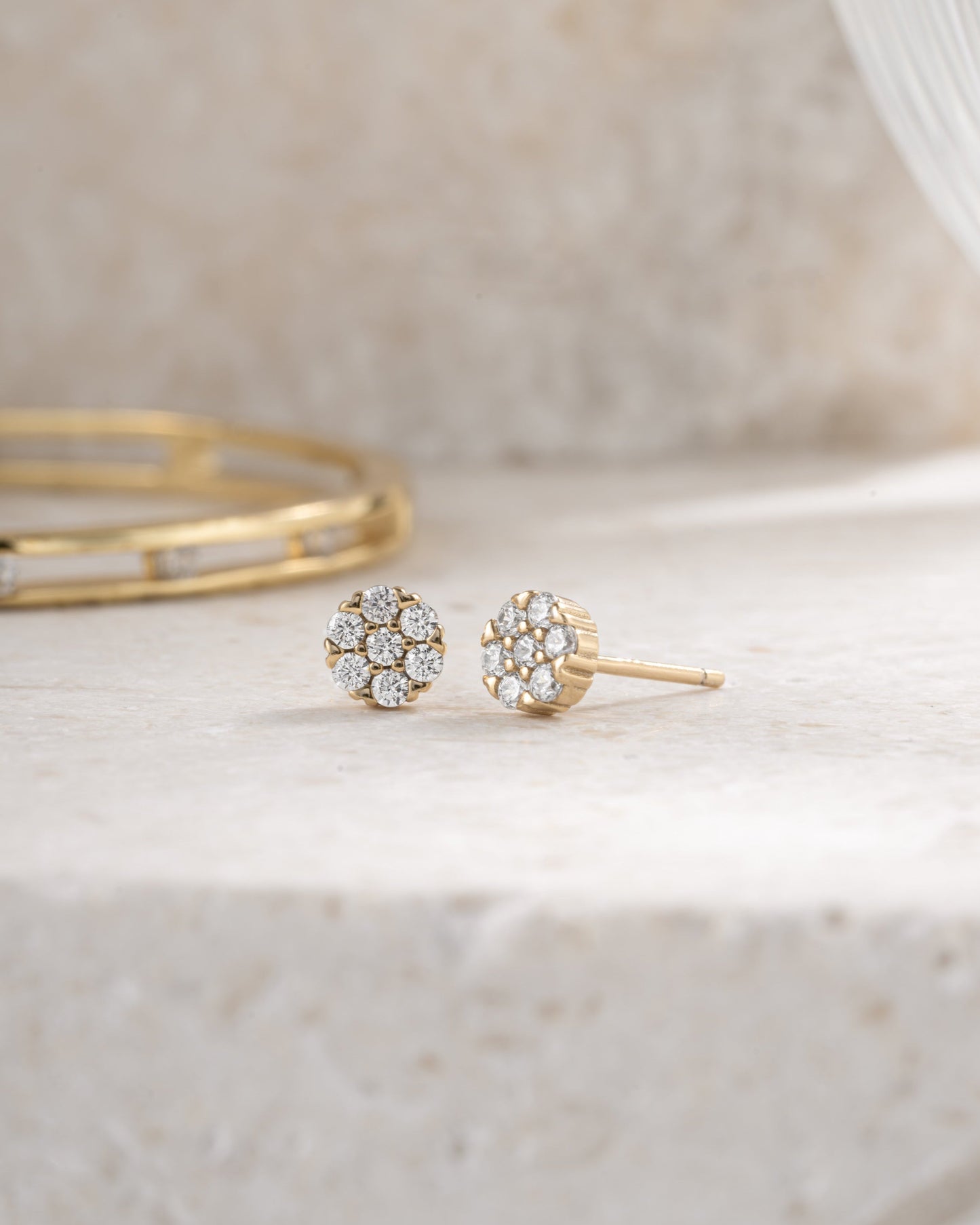 5mm Diamond Cluster Studs