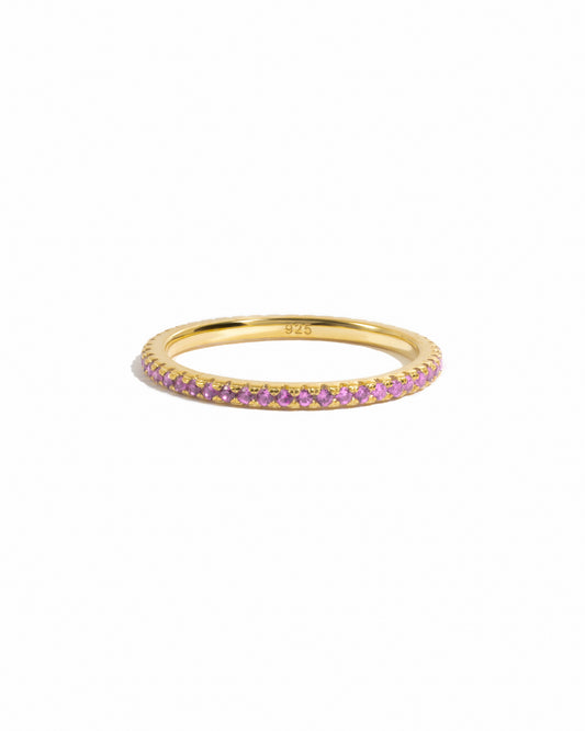 Rose Birthstone Eternity Ring