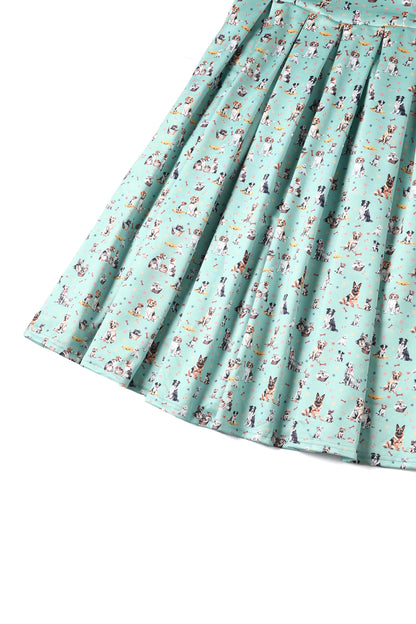 Amanda Green Dog Swing Dress