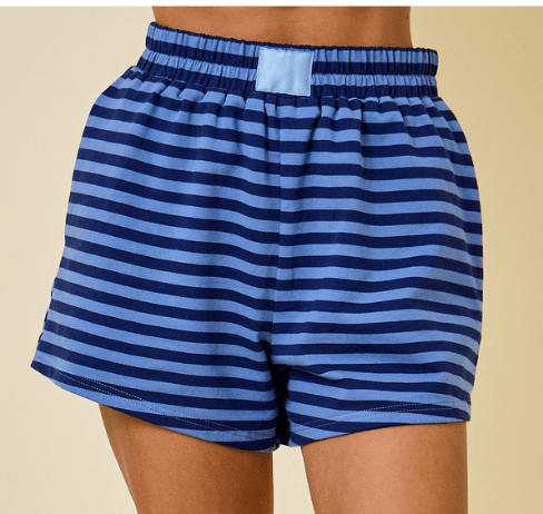 Blueberry Scones Lounge Shorts - Blue and Navy