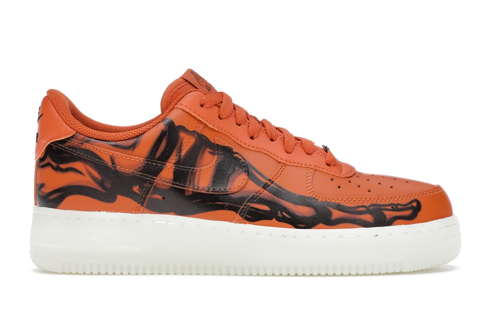 Force 1 Low Orange Skeleton