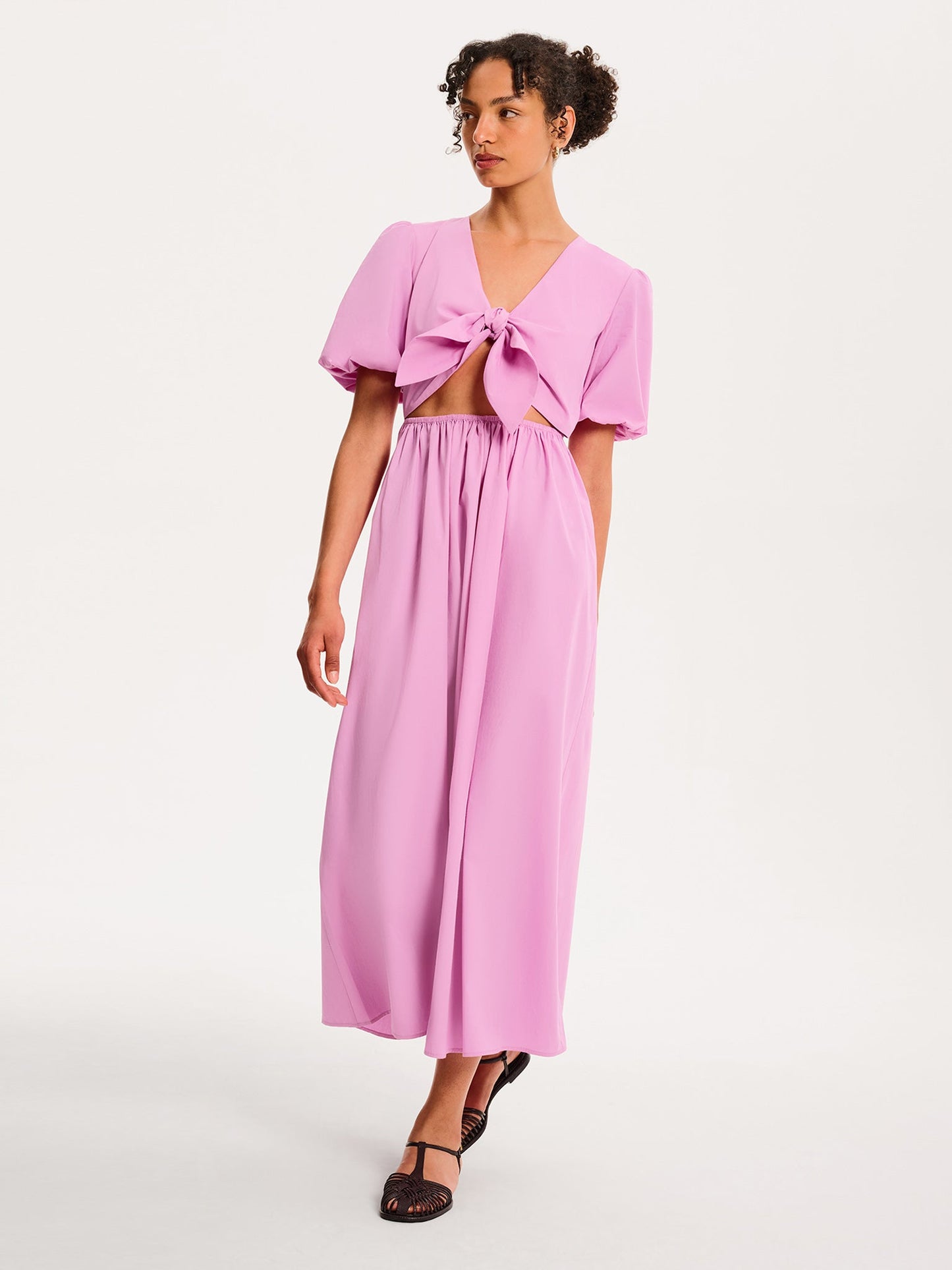 Joy Midi Dress in Lilac