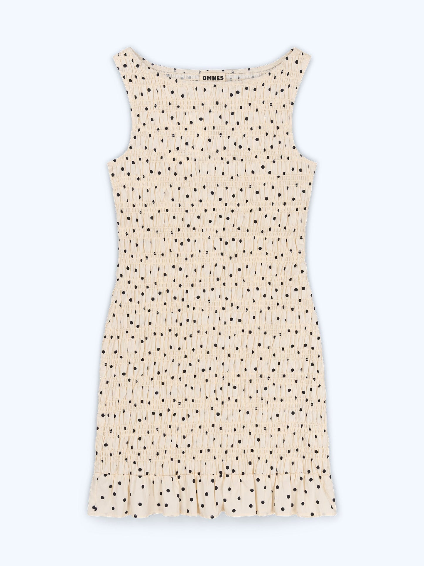 Luann Dress in White Polka Dot