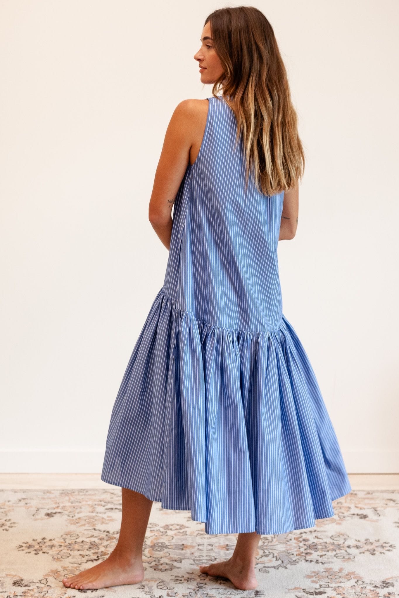 Sabine Dress in Harbor Stripe