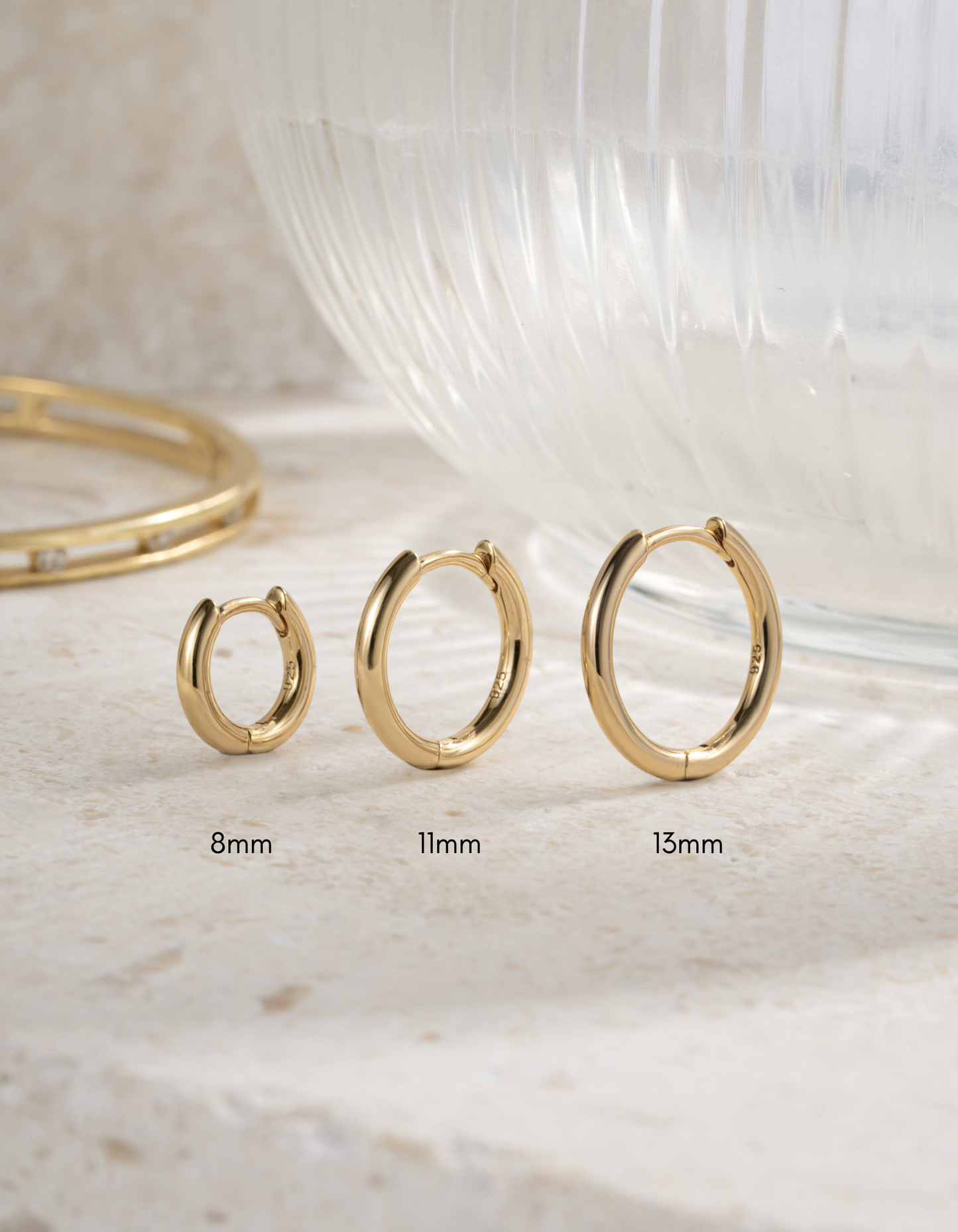 3 Hoop Earrings Set