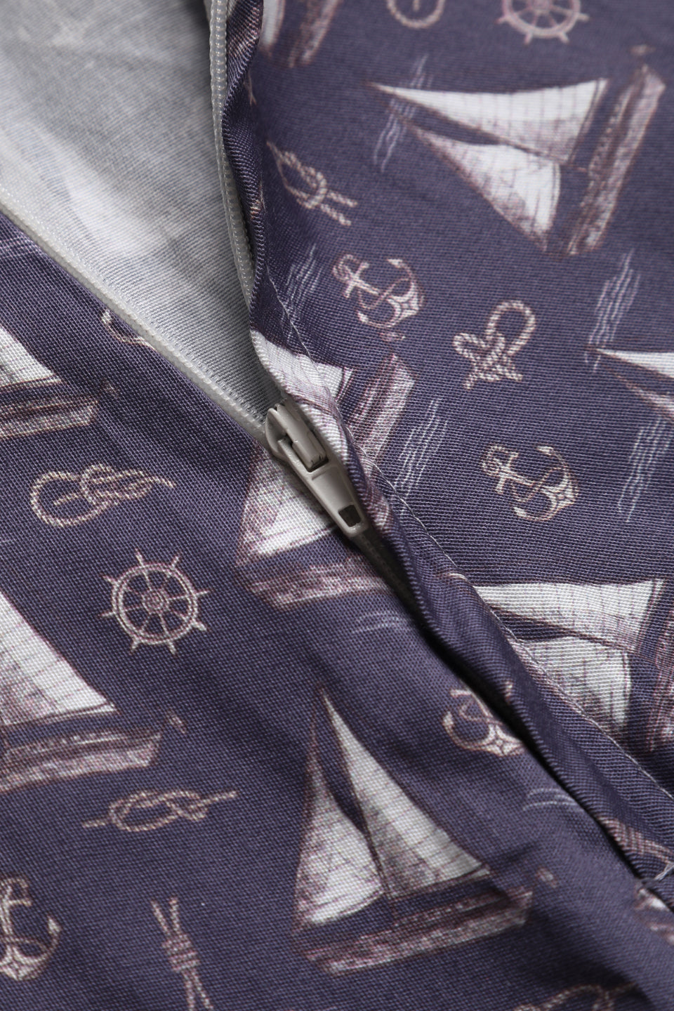 Penelope Nautical Sailboat Shirt Dress in Navy Blue