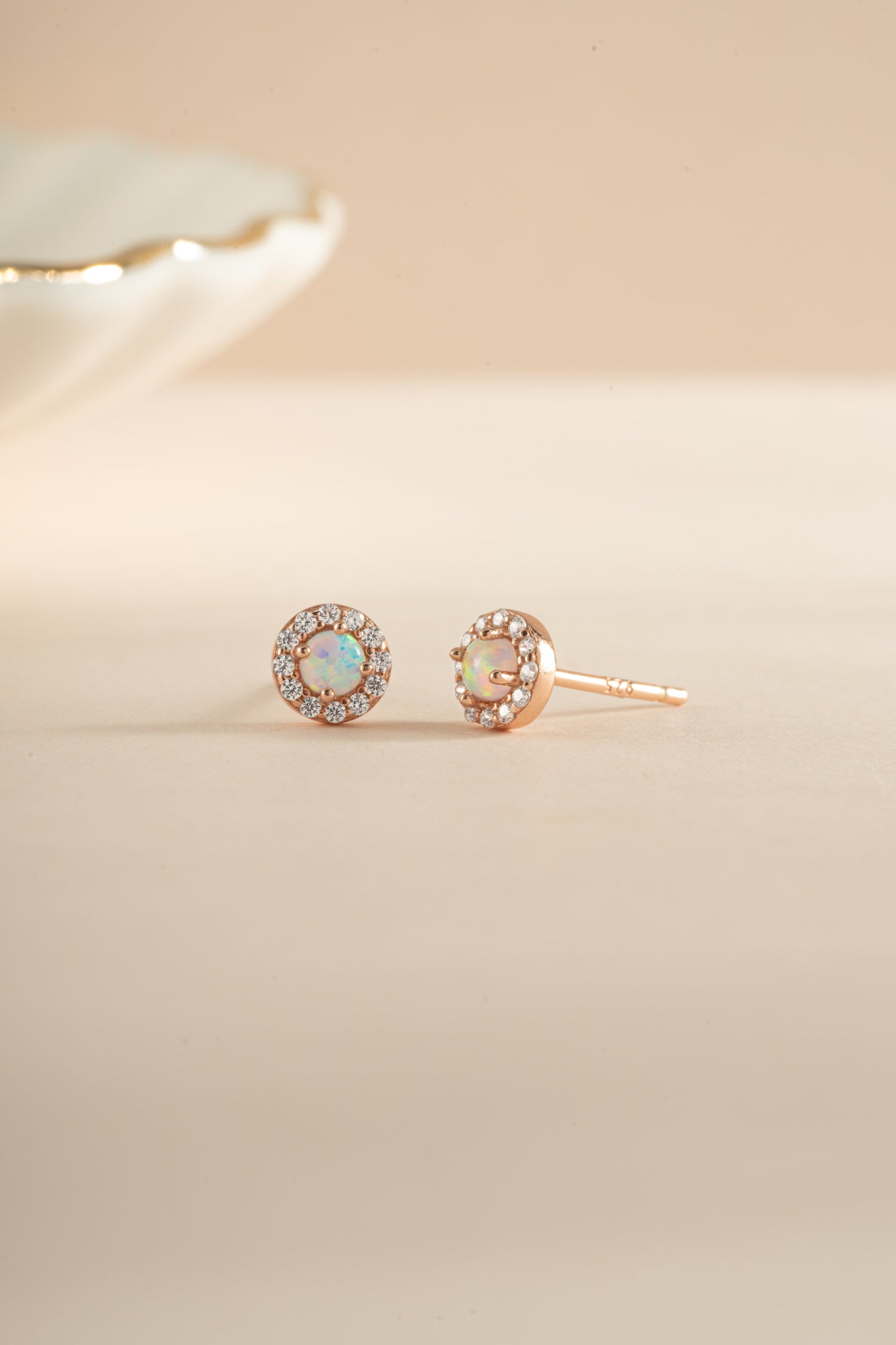 Opal Halo Studs
