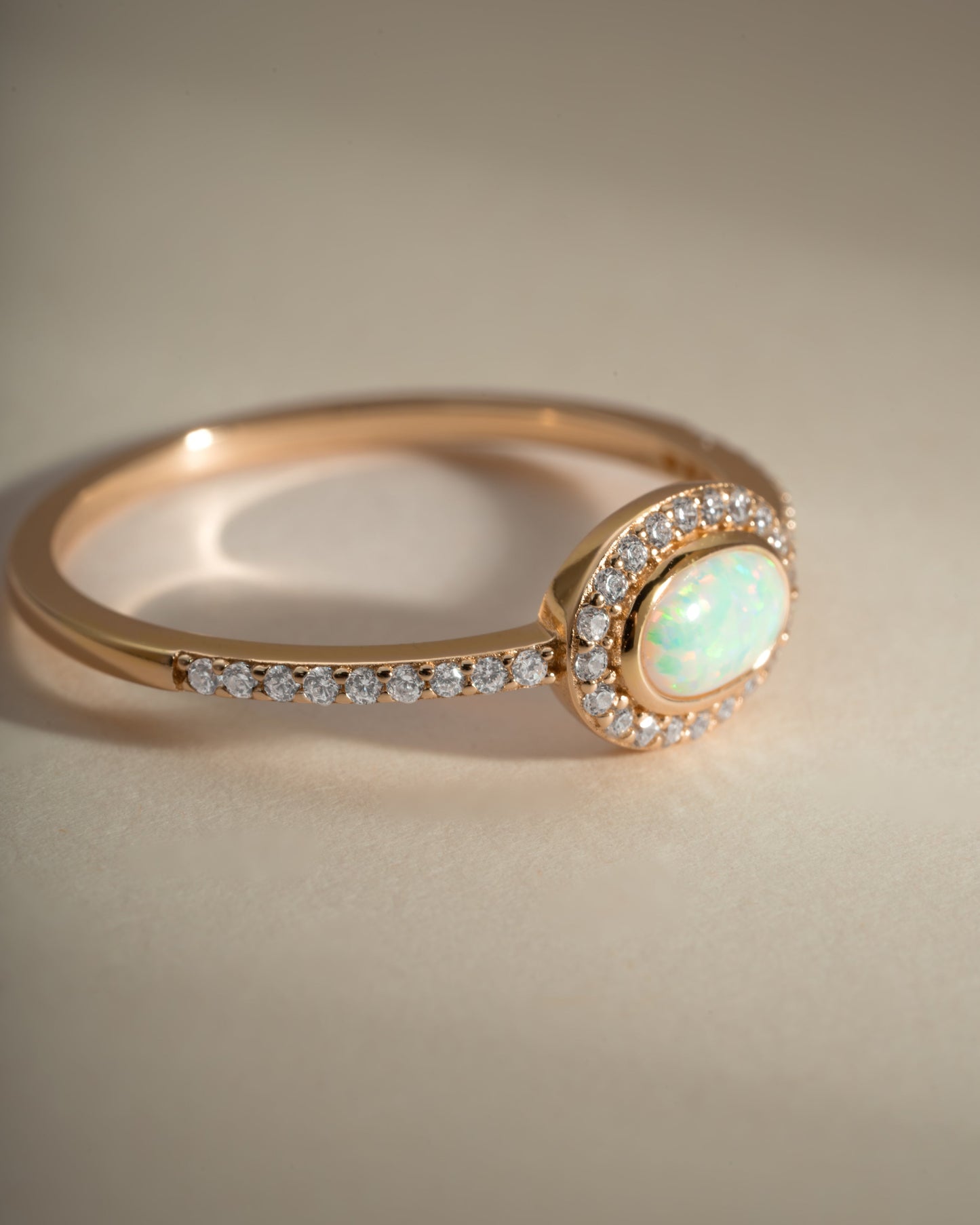 Opal Halo Ring