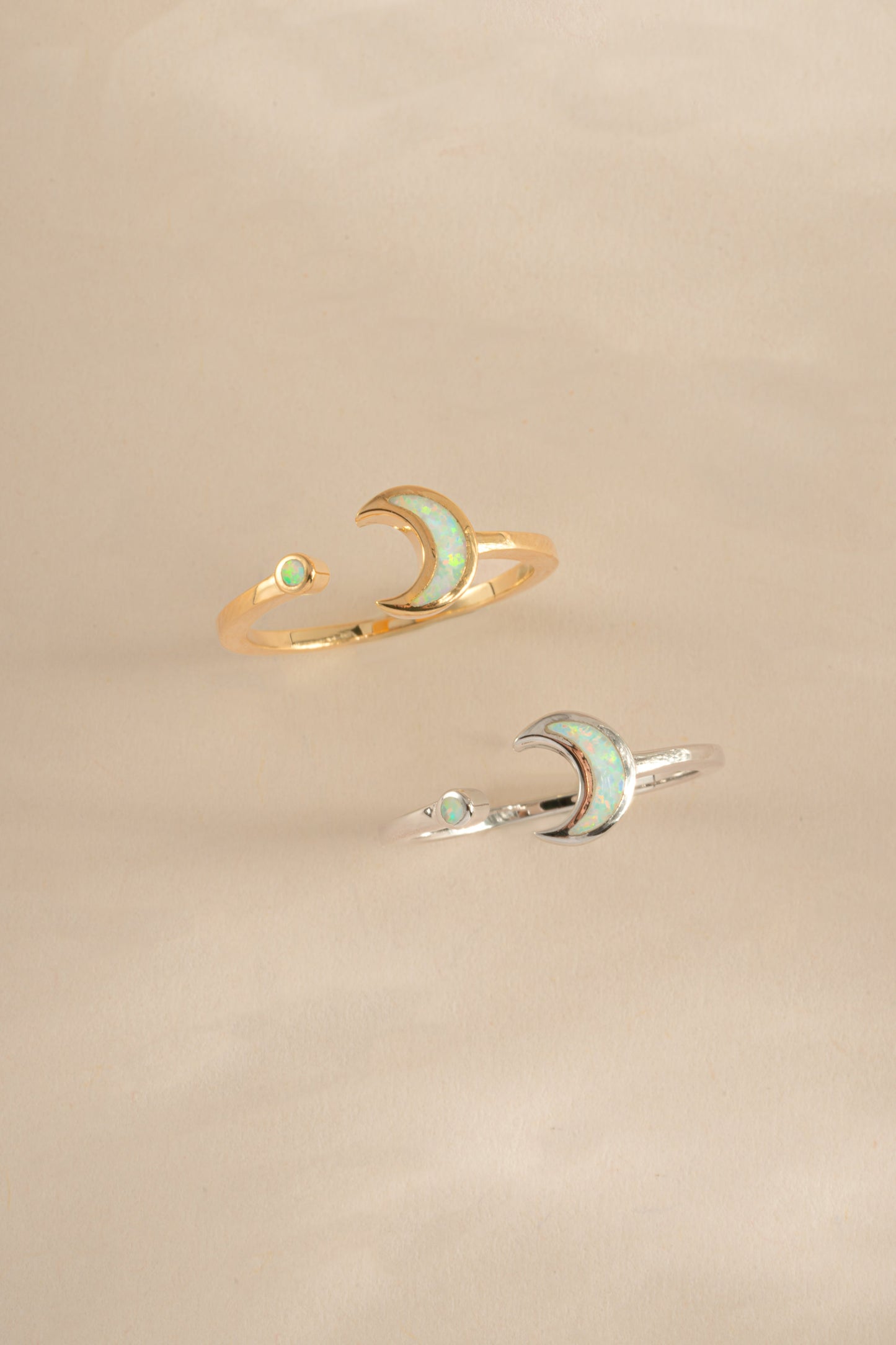 Opal Moon Ring