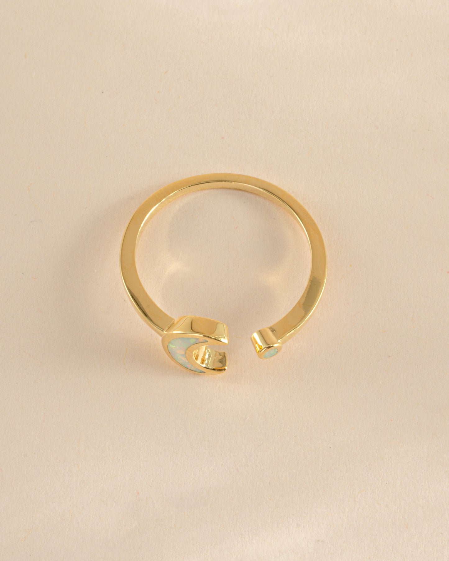 Opal Moon Ring