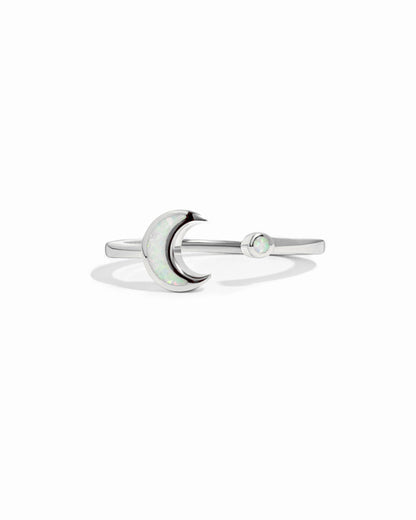 Opal Moon Ring