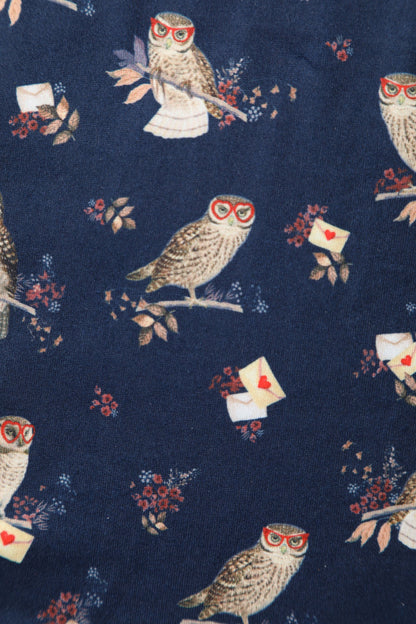 Matilda Oxford Blue Owl Wrap Dress