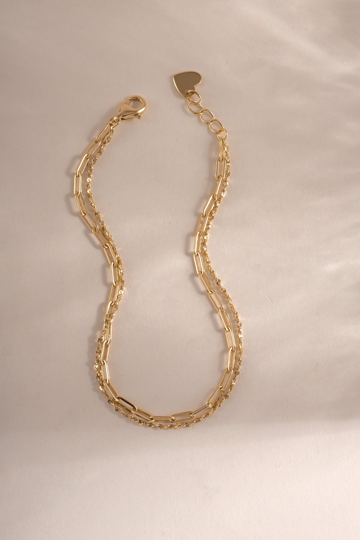 Paperclip & Chain Bracelet Set