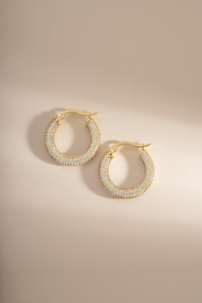 Pavé Tube Hoops