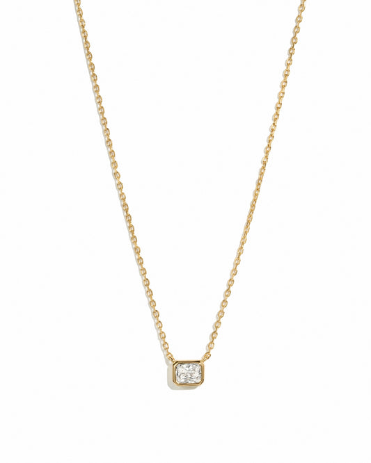 Radiant Bezel Necklace