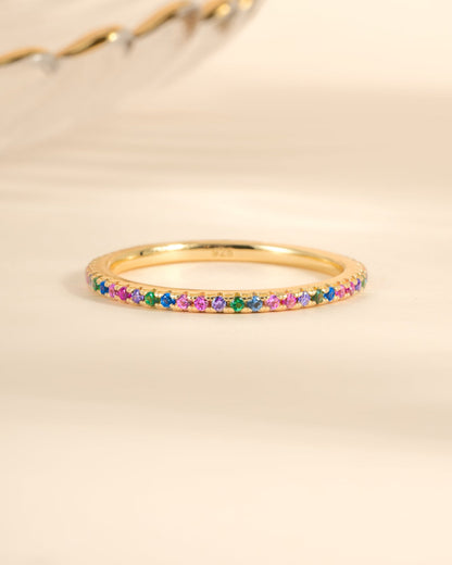 Rainbow Eternity Ring