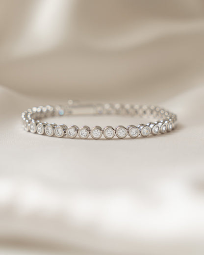 3mm Round Bezel Tennis Bracelet