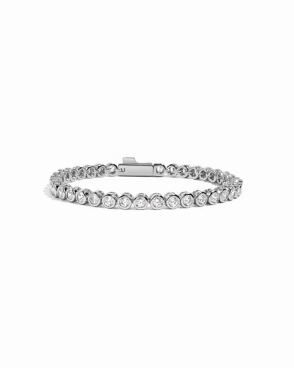 3mm Round Bezel Tennis Bracelet