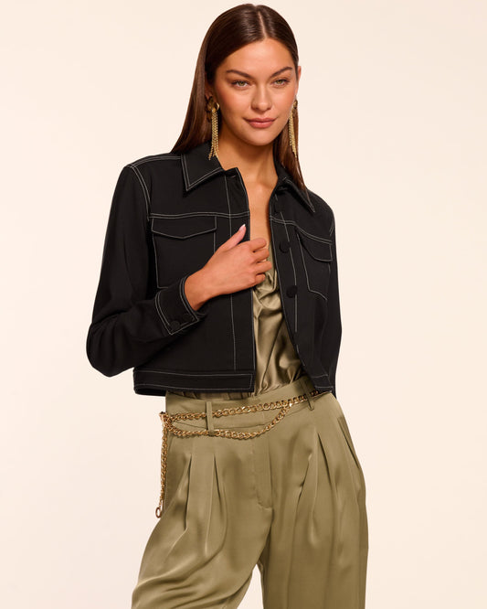 Marrie Stitched Stretch Cotton Jacket