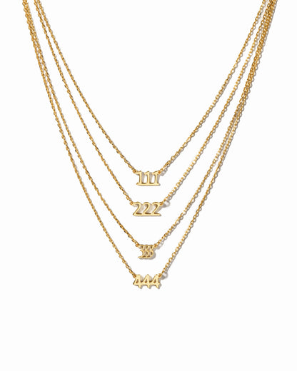444 Ready to Ship Angel Number Necklace