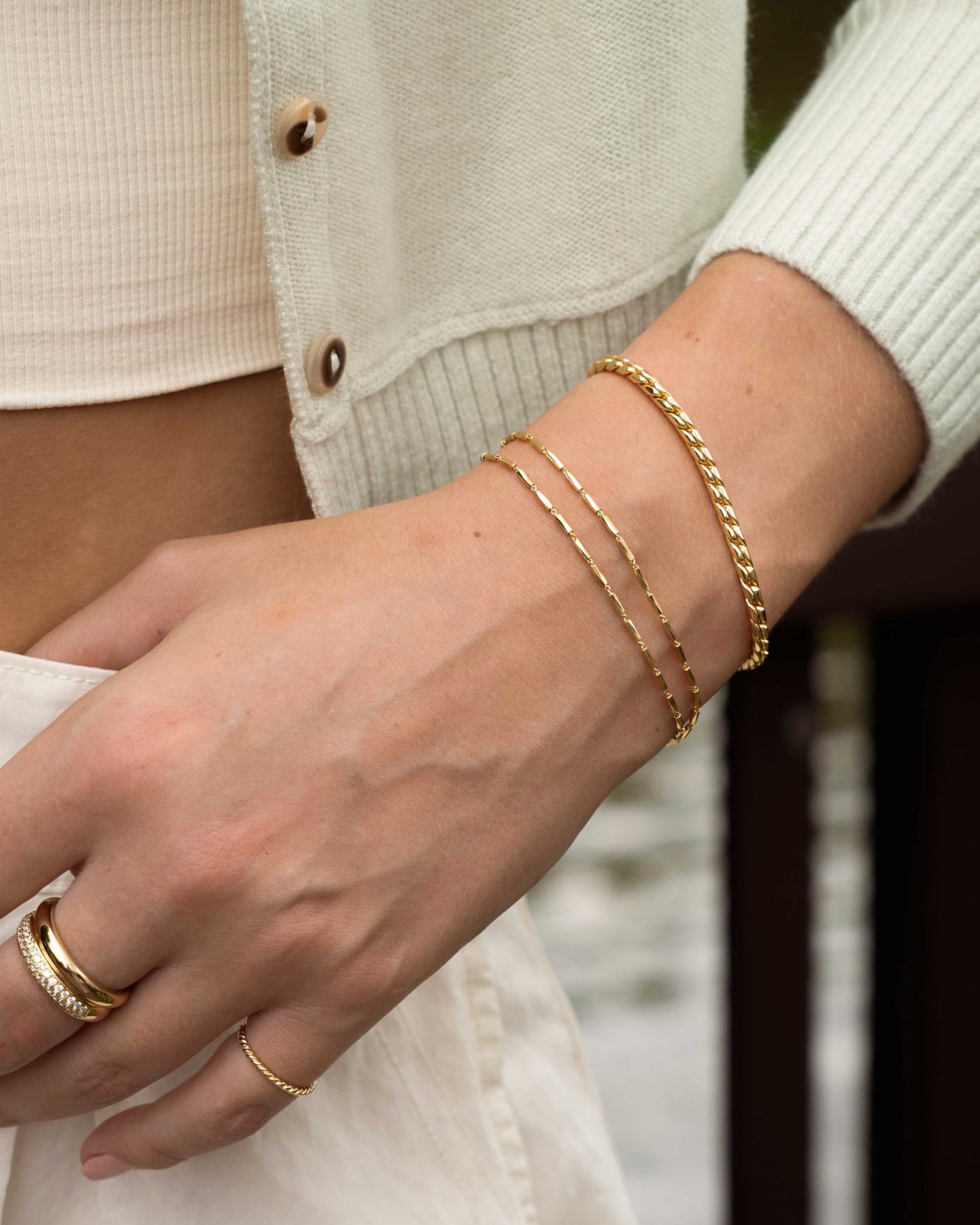 Chain Link Bracelet Set