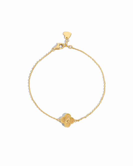 Dahlia Single Four Leaf Clover Bracelet
