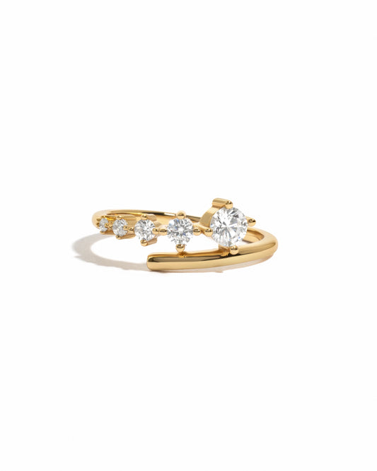 Diamond Bypass Ring