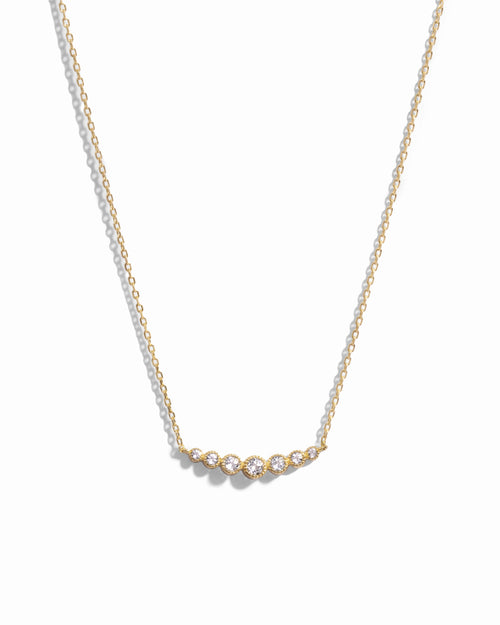 Bezeled Gradient Bar Necklace