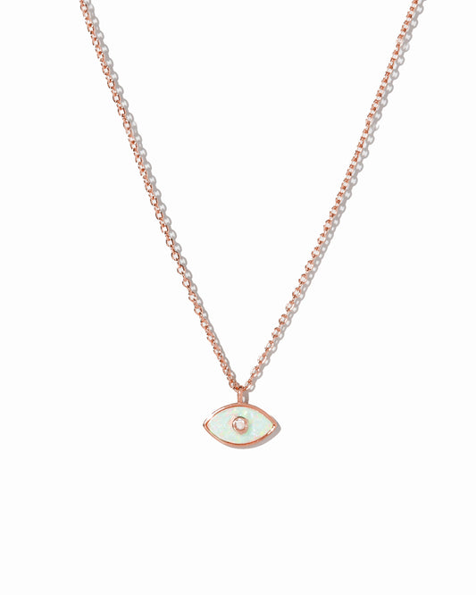 Opal Evil Eye Necklace