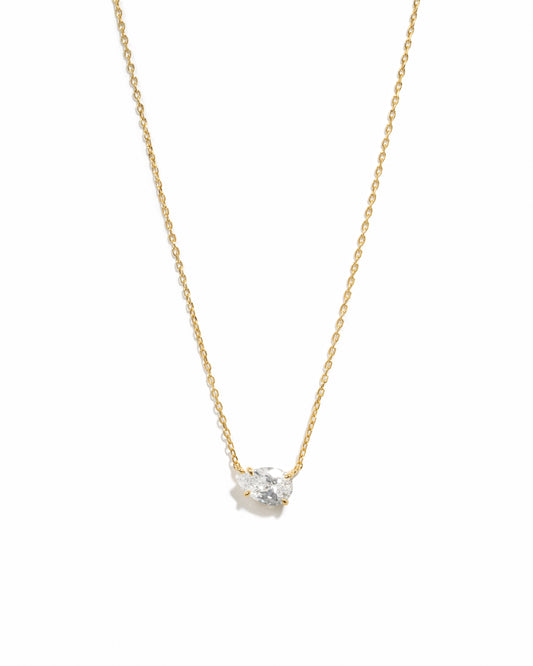 Sideways Pear Necklace
