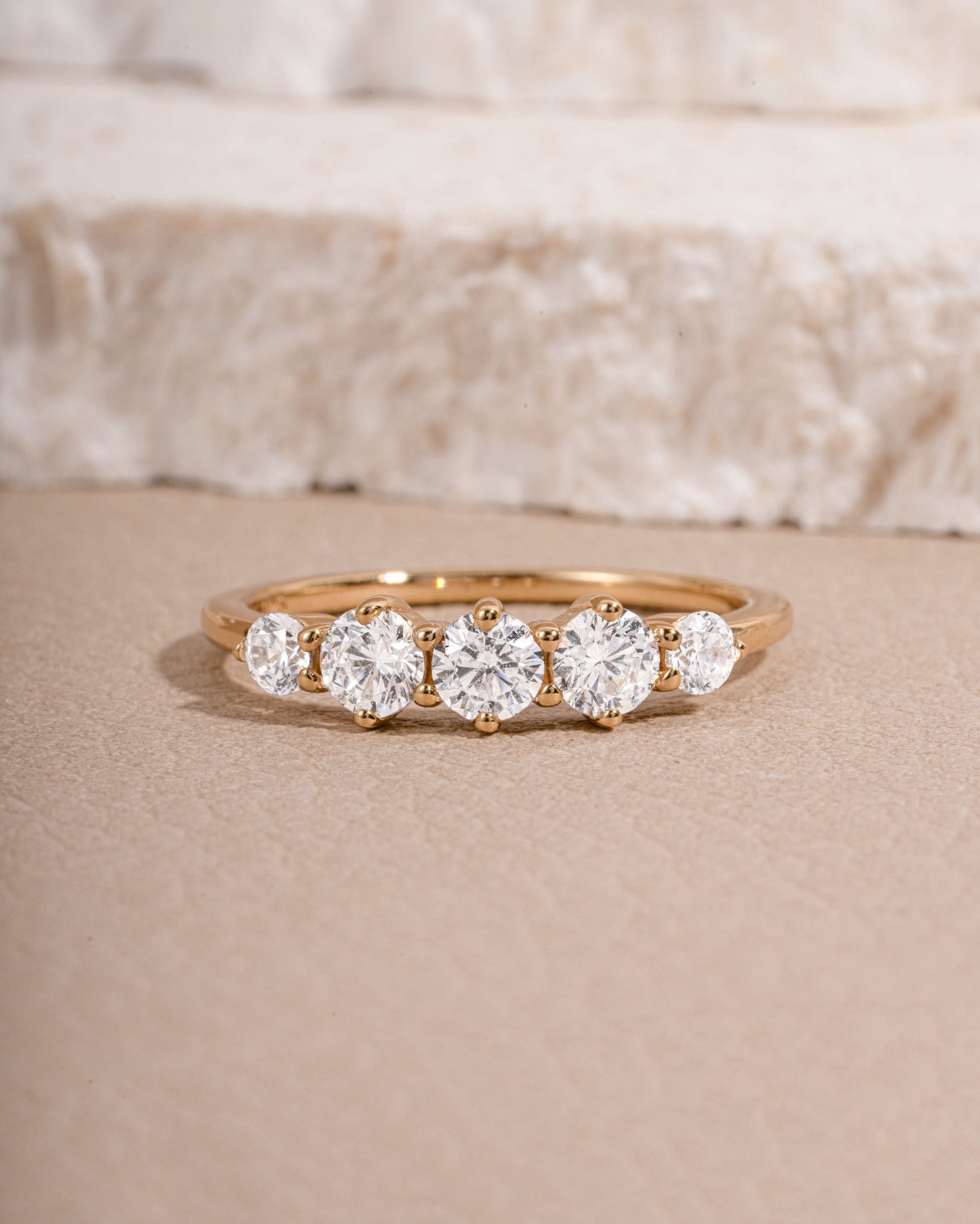 Graduated 5 Stone Ring