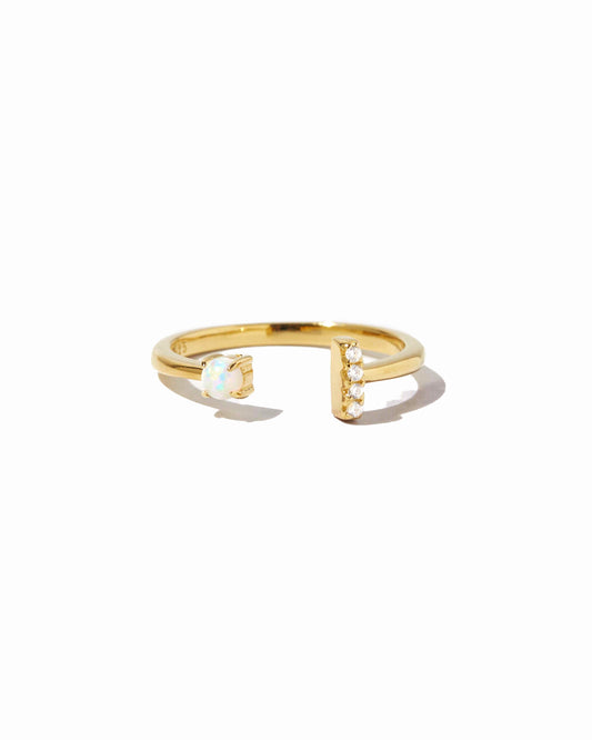 Open Cuff Opal Ring