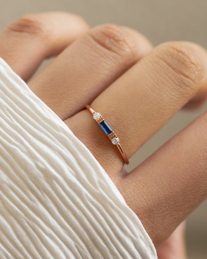 Sapphire Baguette Ring