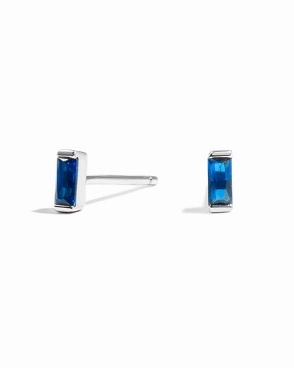 Sapphire Baguette Stud Earrings