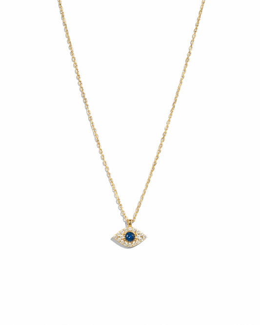 Sapphire Evil Eye Necklace