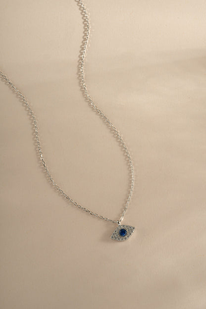 Sapphire Evil Eye Necklace