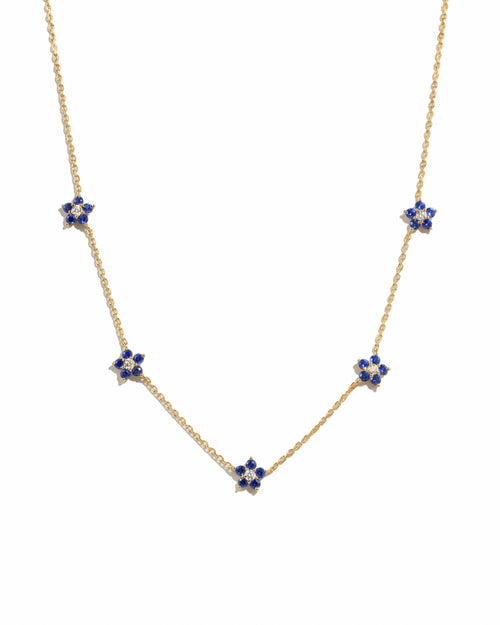 Sapphire Flower Necklace