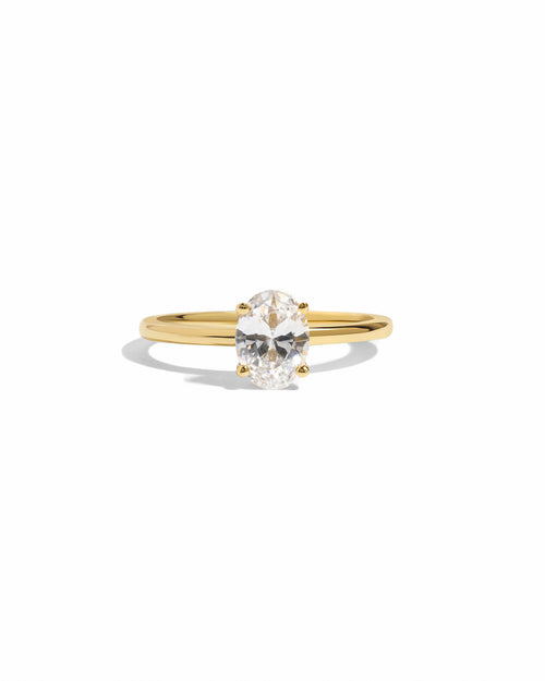 Solitaire Oval Ring
