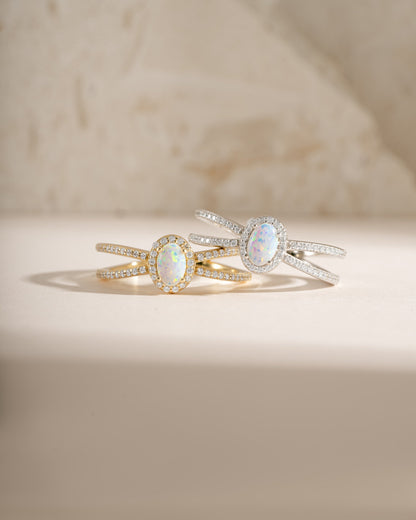Split Shank Opal Ring