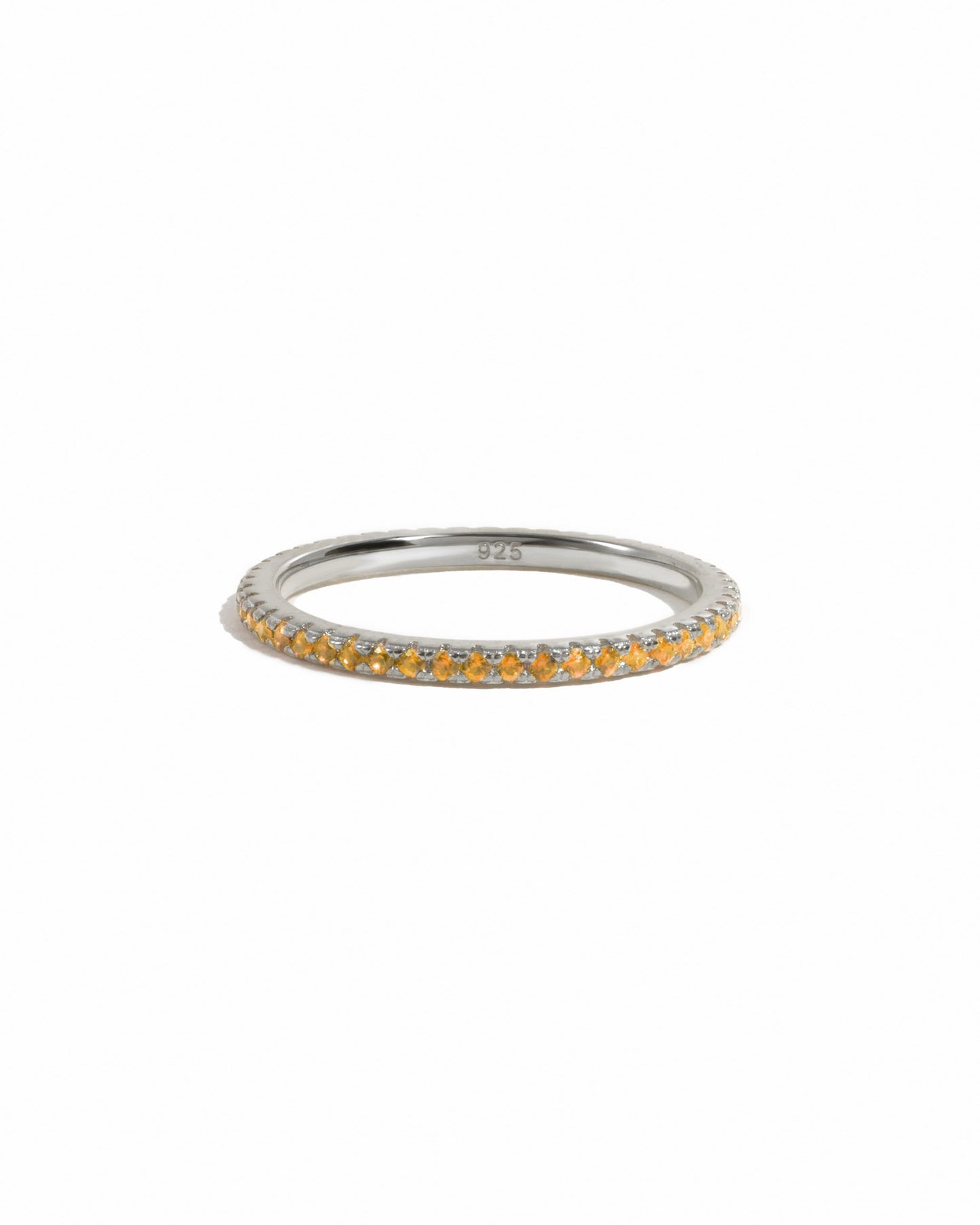 Citrine Birthstone Eternity Rings
