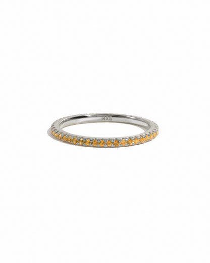 Citrine Birthstone Eternity Rings