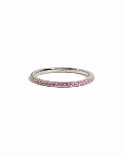 Rose Birthstone Eternity Ring