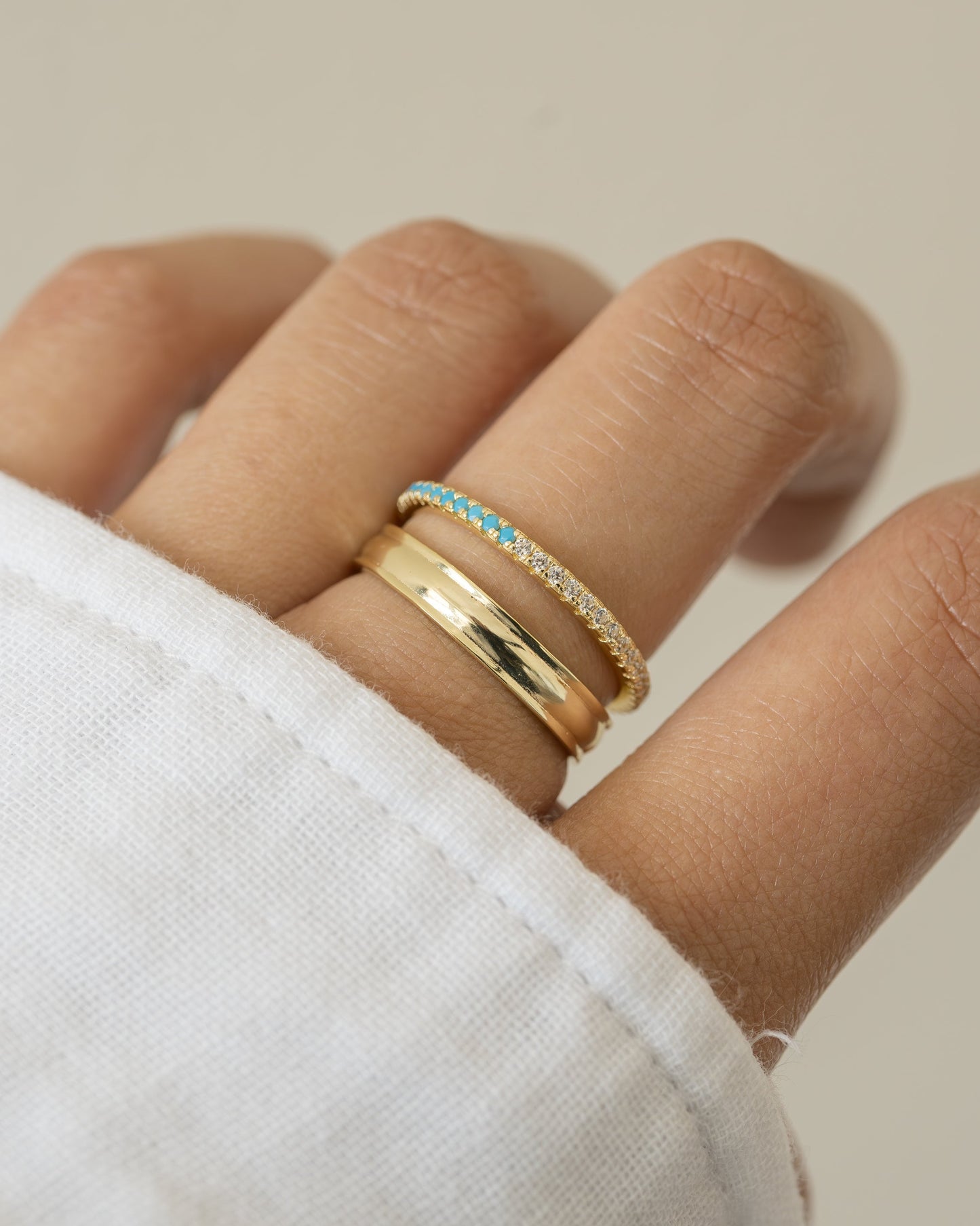 Turquoise & Diamond Eternity Ring