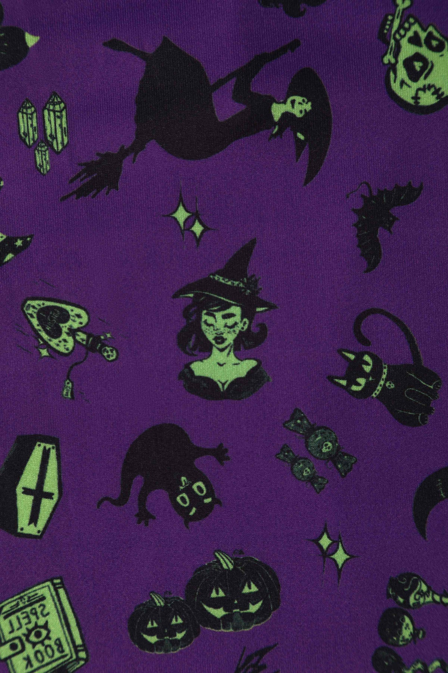 Billie Purple Wizard & Witch Long Sleeved Dress