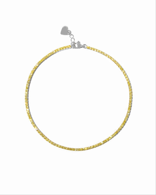 Yellow Tennis Anklet